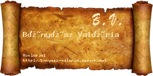 Bányász Valéria névjegykártya