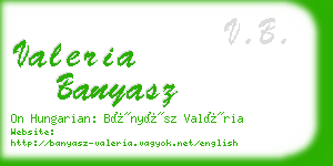 valeria banyasz business card